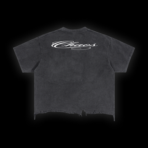 CATASTROPHE Vintage Wash Boxy Distressed Hem T-Shirt
