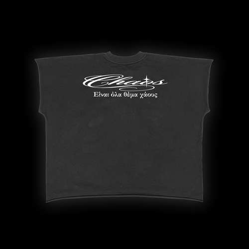 CATASTROPHE BLK Raw Edge Boxy T-Shirt