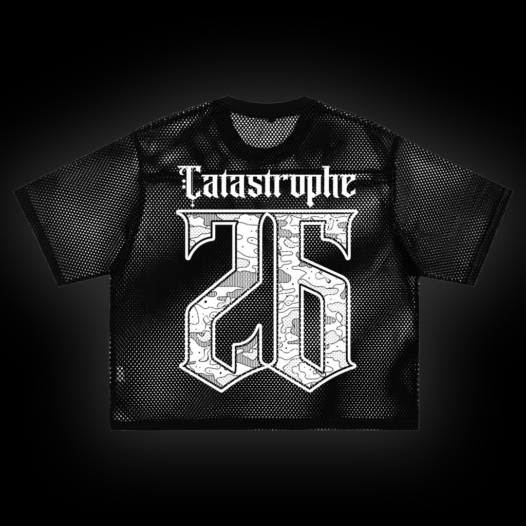 CATASTROPHE See-through Boxy Net T-Shirt