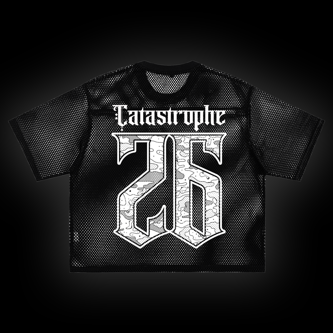 CATASTROPHE See-through Boxy Net T-Shirt