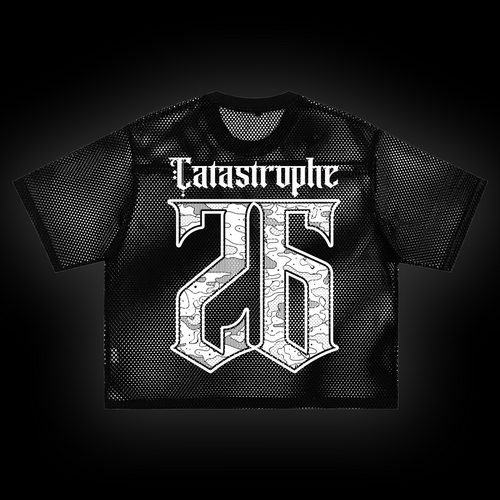 CATASTROPHE See-through Boxy Net T-Shirt