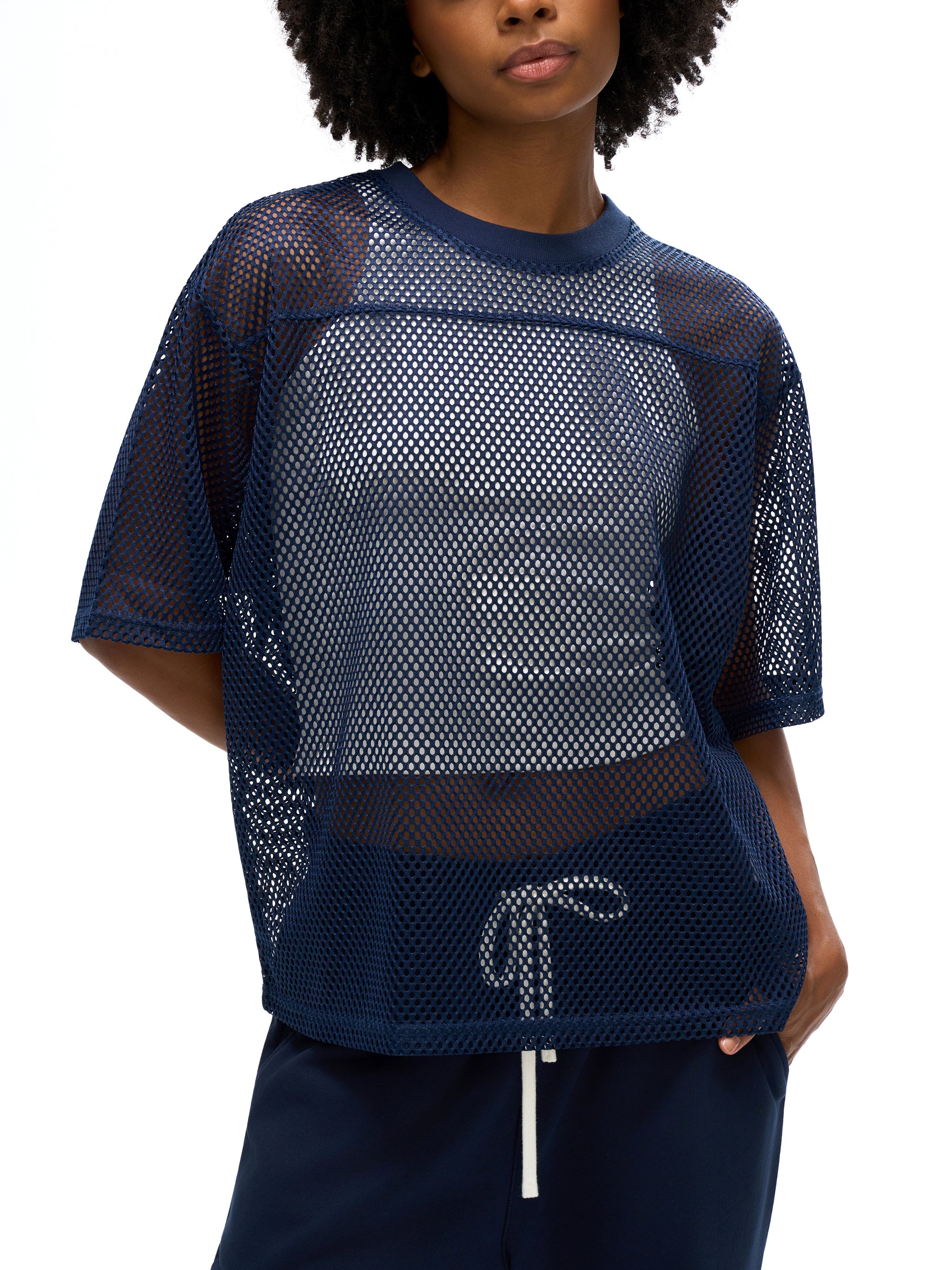 CATASTROPHE See-through Boxy Net T-Shirt