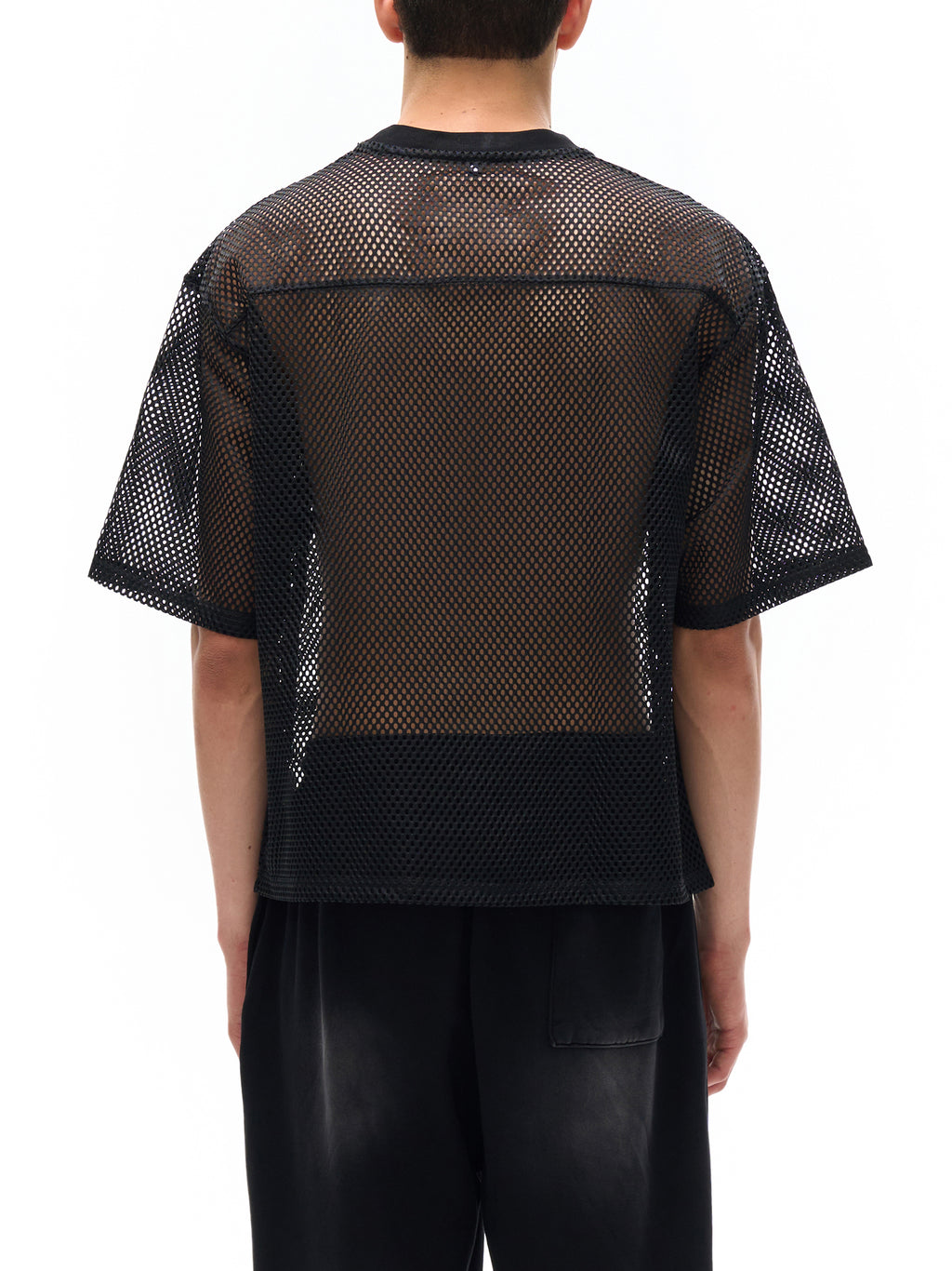 CATASTROPHE See-through Boxy Net T-Shirt