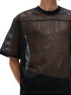CATASTROPHE See-through Boxy Net T-Shirt